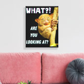 Grappig groots geoogste doelwit wat je ziet canvas afdruk (Insitu (Woonkamer))