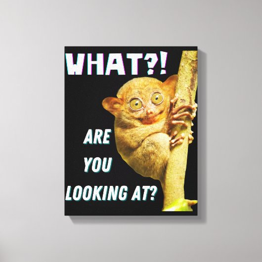 Grappig groots geoogste doelwit wat je ziet canvas afdruk (Voorkant)