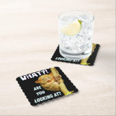 Grappig groots geoogste doelwit wat je ziet kartonnen onderzetters (Insitu)