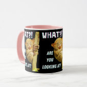 Grappig groots geoogste doelwit wat je ziet mok (Voorkant links)