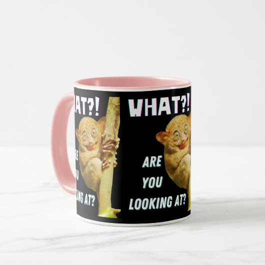 Grappig groots geoogste doelwit wat je ziet mok (Voorkant links)