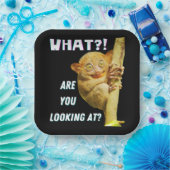 Grappig groots geoogste doelwit wat je ziet papieren bordje (Feest)