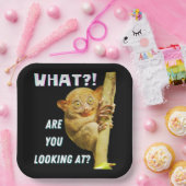 Grappig groots geoogste doelwit wat je ziet papieren bordje (Feest)