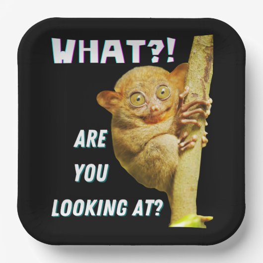 Grappig groots geoogste doelwit wat je ziet papieren bordje (Voorkant)