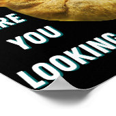 Grappig groots geoogste doelwit wat je ziet poster (Hoek)