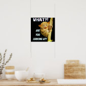 Grappig groots geoogste doelwit wat je ziet poster (Keuken)