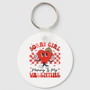 Grappig Groovy Hart Sorry Meisje Mama is mijn Vale Sleutelhanger
