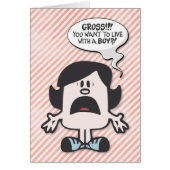 Grappig "Gross! Jongens!" Verloving-kaart (Voorkant)