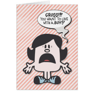 Grappig "Gross! Jongens!" Verloving-kaart