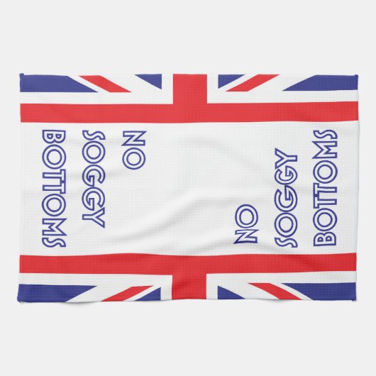 Grappig grote Britse bake van Soggy Bottoms Theedoek (Horizontaal)