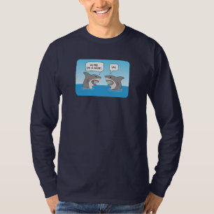 Grappig grote witte haaien in Ocean T-Shirt