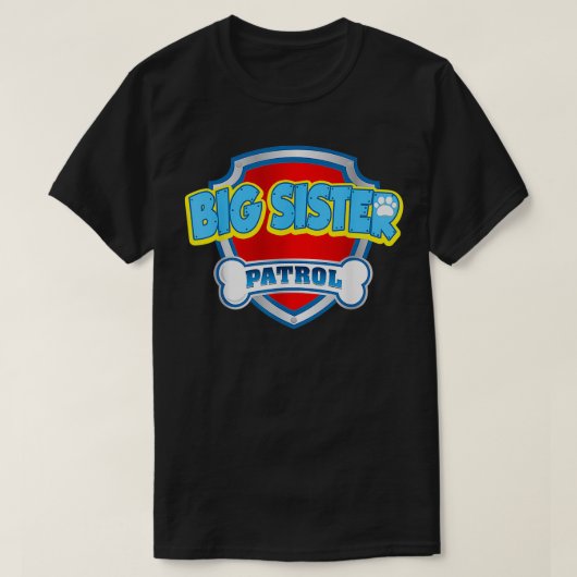 Grappig grote zuster Patrol Dog mama, pap voor man T-shirt (Design voorkant)