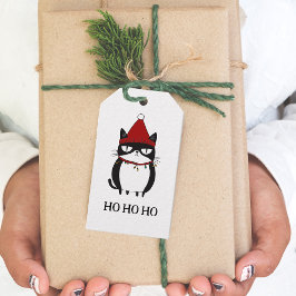 Grappig Grouchy Cat Catmas Humor Kerst Cadeaulabel
