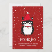 Grappig Grouchy Cat Catmas Humor Kerst Feestdagenkaart (Voorkant)