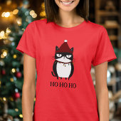 Grappig Grouchy Cat Catmas Humor Kerst T-shirt