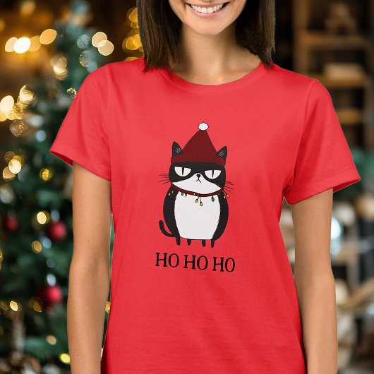Grappig Grouchy Cat Catmas Humor Kerst T-shirt