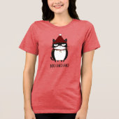 Grappig Grouchy Cat Catmas Humor Kerst Tri-Blend Shirt (Voorkant)