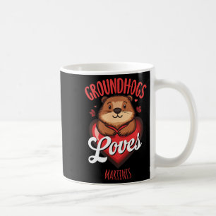 Grappig Groundhog Day Martini-ontwerp dat aardmann Koffiemok