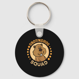 Grappig Groundhog Squad-ontwerp Fijne Groundhog-da Sleutelhanger