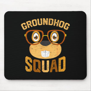 Grappig Groundhog Squad Shirt Gelukkige Groundhog  Muismat