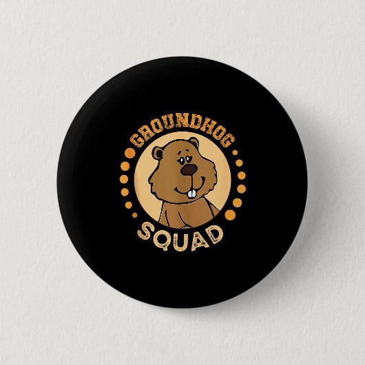 Grappig Groundhog Teamontwerp Fijne Groundhog Dag Ronde Button 5,7 Cm (Voorkant)