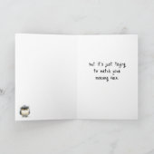 Grappig Grumpy Bird Morning Face Wenskaart Kaart (Binnen)