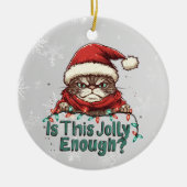 Grappig Grumpy Cat Christmas 2-zijdig Ornament (Voorkant)