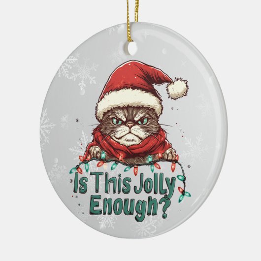 Grappig Grumpy Cat Christmas 2-zijdig Ornament