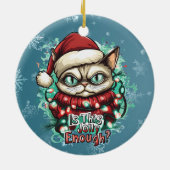 Grappig Grumpy Cat Christmas 2-zijdig Ornament (Achterkant)