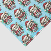 Grappig Grumpy Cat Christmas Tissue Papier (Detail)