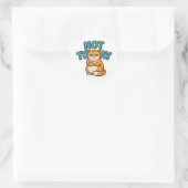 Grappig Grumpy Cat Niet Vandaag T-Shirt Ronde Sticker (Tas)