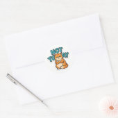 Grappig Grumpy Cat Niet Vandaag T-Shirt Ronde Sticker (Envelop)