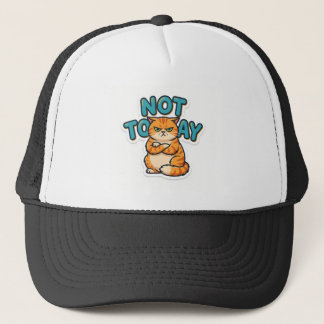 Grappig Grumpy Cat Niet Vandaag T-Shirt Trucker Pet