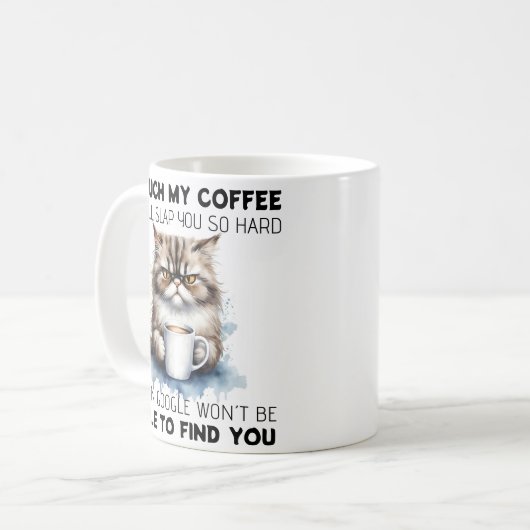 Grappig Grumpy Cat Quote Koffiemok (Voorkant links)