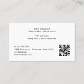 Grappig Grumpy Hond Wandelen Huisdier Zitten QR Co Visitekaartje (Achterkant)