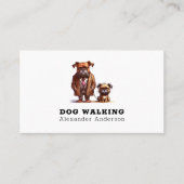 Grappig Grumpy Hond Wandelen Huisdier Zitten QR Co Visitekaartje (Voorkant)