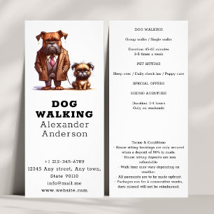 Grappig Grumpy Hond Wandelen Huisdier Zitten Reclamekaart