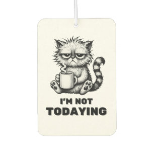 Grappig Grumpy Kat Koffie Auto Accessoire Luchtverfrisser