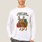 Grappig Grumpy Reindeer - "Ik heb me niet aangemel Tri-Blend Shirt (Voorkant volledig)