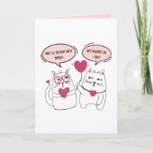 Grappig Grumpy Sarcastische Valentijnsdag Kattenpa Kaart (Voorkant)