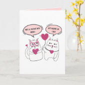 Grappig Grumpy Sarcastische Valentijnsdag Kattenpa Kaart (Gele Bloem)