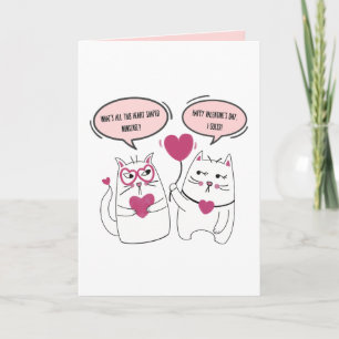 Grappig Grumpy Sarcastische Valentijnsdag Kattenpa Kaart