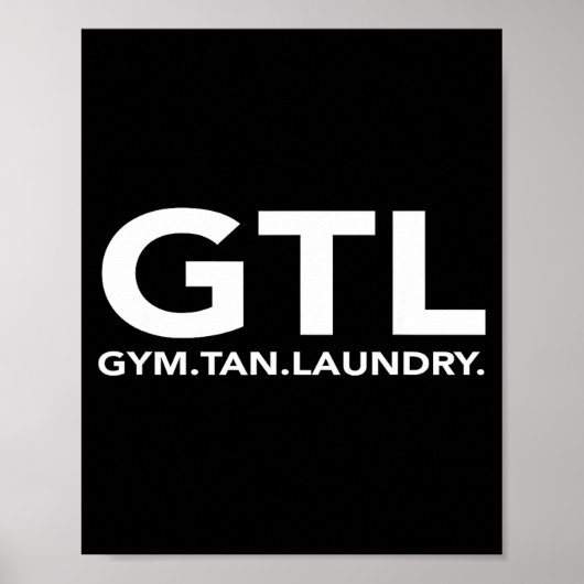 Grappig Gtl Cadeau - Grappige Gym Bruinen Wasmachi Poster (Voorkant)