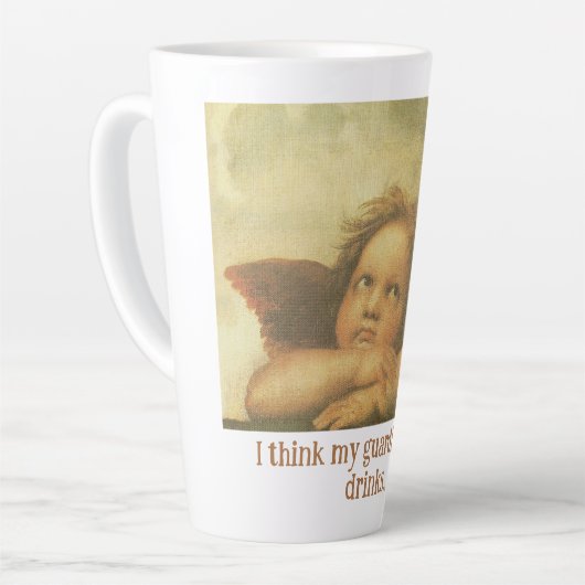 Grappig Guardian Angel Quote Latte Mok (Linkerhoek)