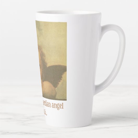 Grappig Guardian Angel Quote Latte Mok (Rechts)