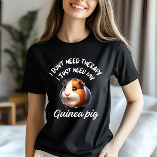 Grappig Guinea Pig Lover Therapy Quote T-shirt