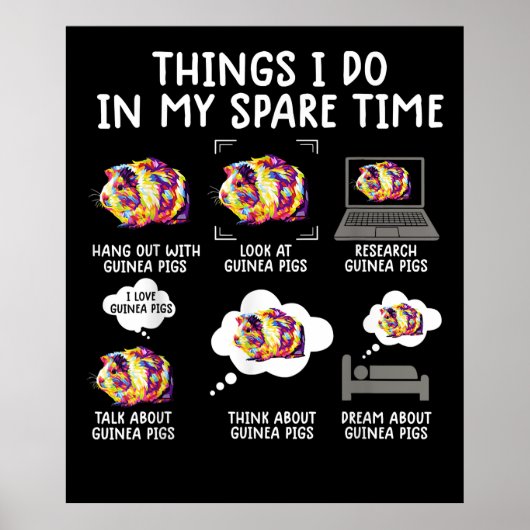 Grappig Guinee-achtige dingen die ik in mijn vrije Poster (Voorkant)