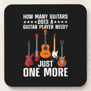 Grappig Guitar Player Art voor mannen gitarist Gu Bier Onderzetter