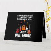 Grappig Guitar Player Art voor mannen gitarist Gu Kaart (Gele Bloem)