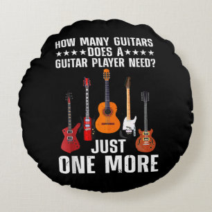 Grappig Guitar Player Art voor mannen gitarist Gu Rond Kussen